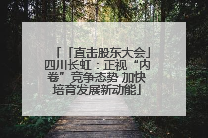 「直击股东大会」四川长虹：正视“内卷”竞争态势 加快培育发展新动能
