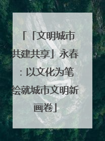 「文明城市 共建共享」永春：以文化为笔 绘就城市文明新画卷