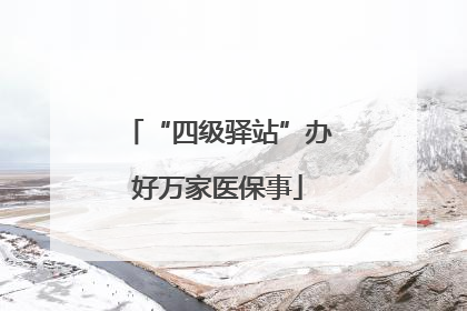 “四级驿站”办好万家医保事