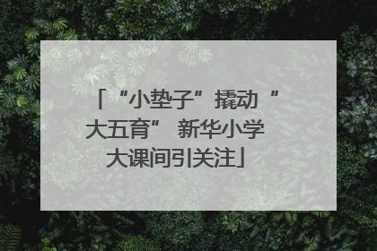 “小垫子”撬动“大五育” 新华小学大课间引关注