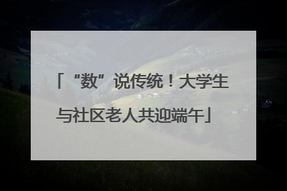 “数”说传统！大学生与社区老人共迎端午