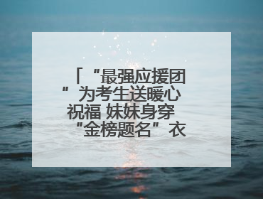 “最强应援团”为考生送暖心祝福 妹妹身穿“金榜题名”衣服为哥哥加油