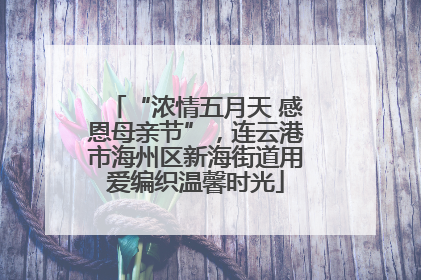 “浓情五月天 感恩母亲节”，连云港市海州区新海街道用爱编织温馨时光