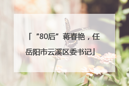 “80后”蒋春艳，任岳阳市云溪区委书记