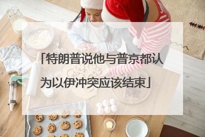 特朗普说他与普京都认为以伊冲突应该结束