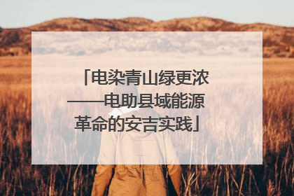 电染青山绿更浓——电助县域能源革命的安吉实践