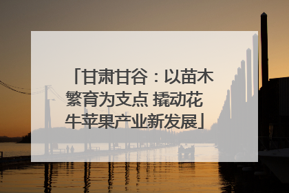 甘肃甘谷：以苗木繁育为支点 撬动花牛苹果产业新发展