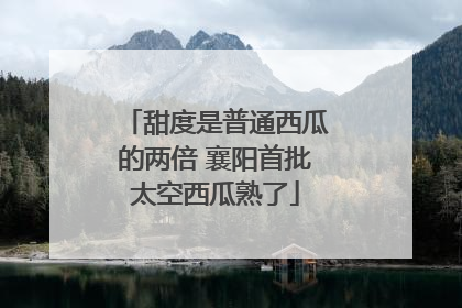 甜度是普通西瓜的两倍 襄阳首批太空西瓜熟了