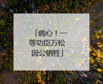 痛心！一等功臣万松因公牺牲