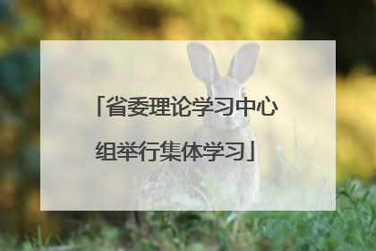 省委理论学习中心组举行集体学习