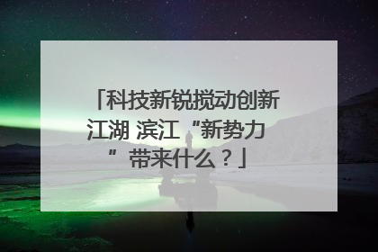 科技新锐搅动创新江湖 滨江“新势力”带来什么？