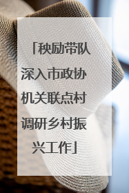 秧励带队深入市政协机关联点村调研乡村振兴工作