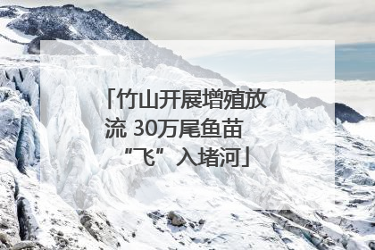 竹山开展增殖放流 30万尾鱼苗“飞”入堵河
