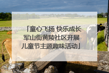 童心飞扬 快乐成长 军山街黄陵社区开展儿童节主题趣味活动
