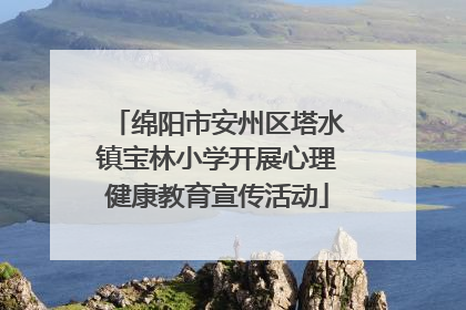 绵阳市安州区塔水镇宝林小学开展心理健康教育宣传活动
