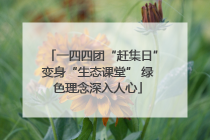 一四四团“赶集日”变身“生态课堂” 绿色理念深入人心