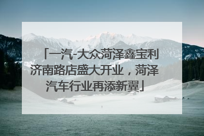 一汽-大众菏泽鑫宝利济南路店盛大开业，菏泽汽车行业再添新翼