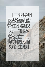 三亚崖州区数智赋能管住小微权力 “机器管公章”，构筑便民服务新生态