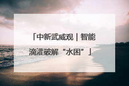 中新武威观｜智能滴灌破解“水困”