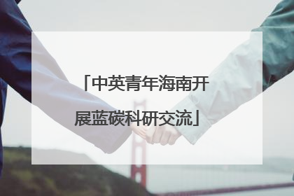 中英青年海南开展蓝碳科研交流