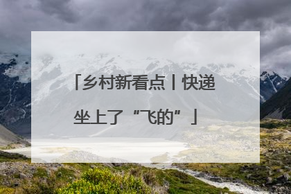 乡村新看点丨快递坐上了“飞的”