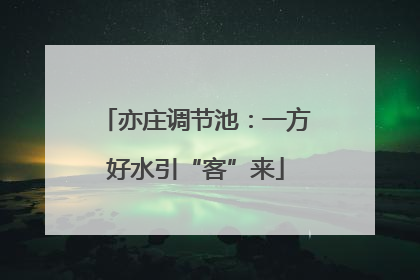 亦庄调节池：一方好水引“客”来