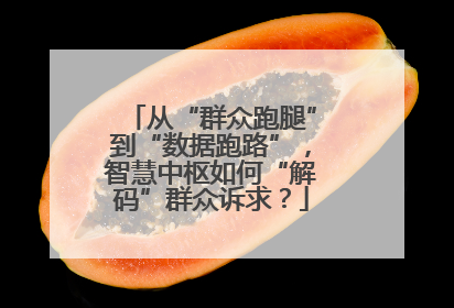 从“群众跑腿”到“数据跑路”，智慧中枢如何“解码”群众诉求？