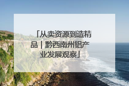 从卖资源到造精品｜黔西南州铝产业发展观察