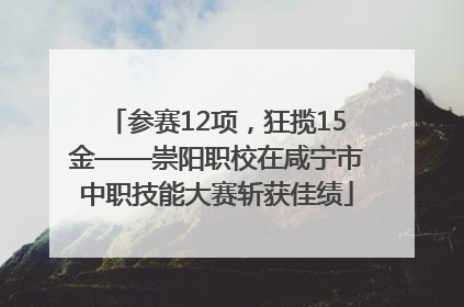参赛12项，狂揽15金——崇阳职校在咸宁市中职技能大赛斩获佳绩