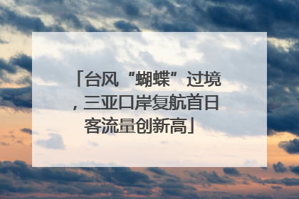 台风“蝴蝶”过境，三亚口岸复航首日客流量创新高