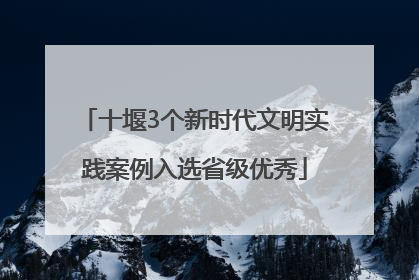 十堰3个新时代文明实践案例入选省级优秀