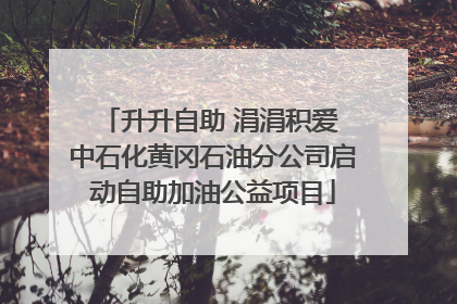 升升自助 涓涓积爱 中石化黄冈石油分公司启动自助加油公益项目