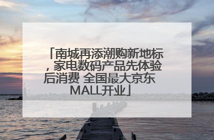 南城再添潮购新地标,家电数码产品先体验后消费 全国最大京东MALL开业
