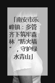 南安市乐峰镇：多管齐下筑牢森林“防火墙”，守护绿水青山