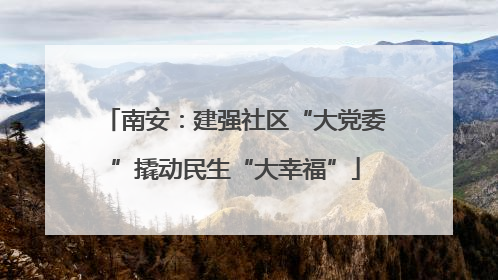 南安：建强社区“大党委”撬动民生“大幸福”