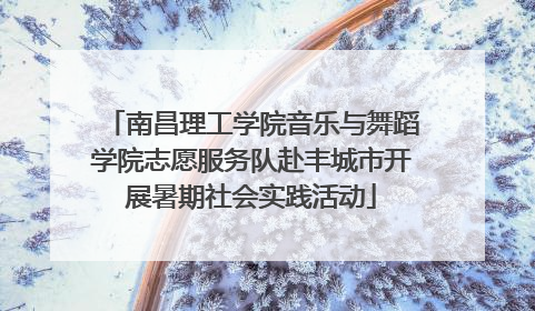 南昌理工学院音乐与舞蹈学院志愿服务队赴丰城市开展暑期社会实践活动
