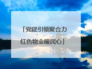 党建引领聚合力 红色物业暖民心