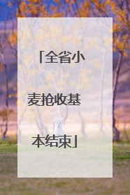 全省小麦抢收基本结束