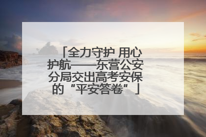 全力守护 用心护航——东营公安分局交出高考安保的“平安答卷”
