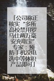 公司称正核实“多所高校禁用罗马仕两万毫安充电宝” 专家：预防手机没电选中等体积产品即可