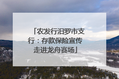 农发行汨罗市支行：存款保险宣传走进龙舟赛场
