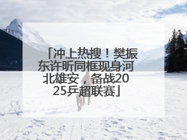 冲上热搜！樊振东许昕同框现身河北雄安，备战2025乒超联赛
