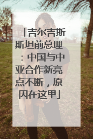 吉尔吉斯斯坦前总理：中国与中亚合作新亮点不断，原因在这里