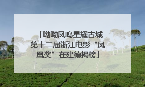 呦呦凤鸣星耀古城 第十二届浙江电影“凤凰奖”在建德揭榜