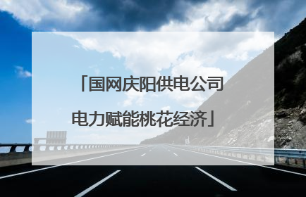 国网庆阳供电公司电力赋能桃花经济