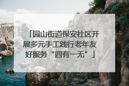 园山街道保安社区开展多元手工践行老年友好服务“四有一无”