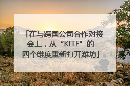 在与跨国公司合作对接会上，从“KITE”的四个维度重新打开潍坊