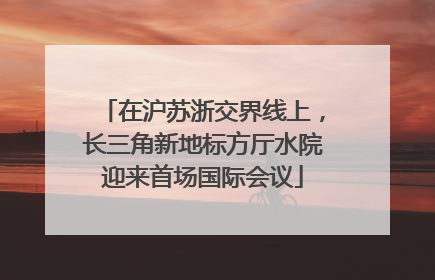 在沪苏浙交界线上，长三角新地标方厅水院迎来首场国际会议