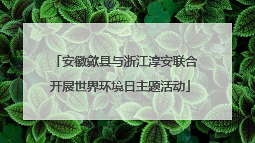 安徽歙县与浙江淳安联合开展世界环境日主题活动