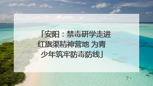 安阳：禁毒研学走进红旗渠精神营地 为青少年筑牢防毒防线